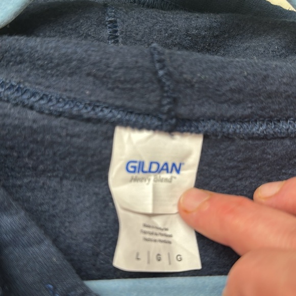 Wilson zip up navy blue sweatshirts with a hood. Size large - Picture 3 of 4